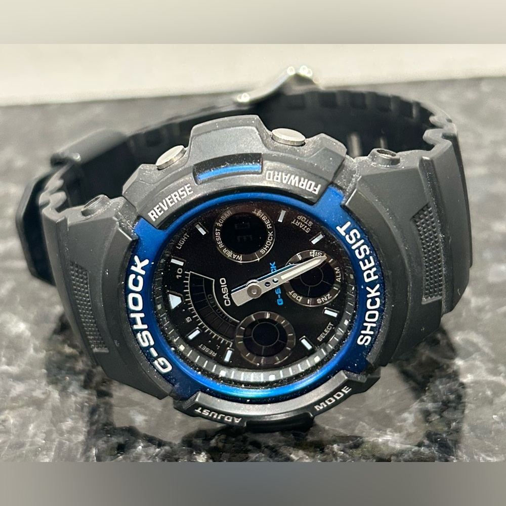 Casio G-Shock AW-591 Analog & Digital Black Needs New Battery